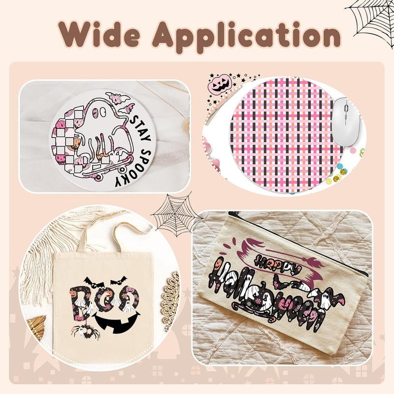 HTVSTD Halloween Sublimation Ink Transfer Sheets 12 Sheets 12inches * 10inches Boho Style Sublimation Paper Pastel Transfer Sheets for Mugs Tumblers DIY - Image 5